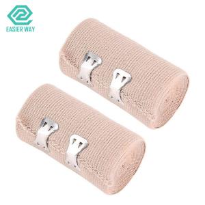 Cheap Skin Colored Medical Dressing Tape Gauze Tape High Elastic Compression Bandage With Clips for sale