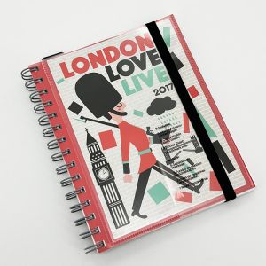 Cheap Customized Plastic Wire Journal Book Printing With Sticker Gloss lamination for sale