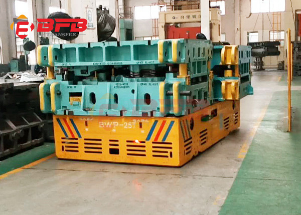 Heavy Load Electric Cement Floor Moving Die Battery Powered Trolley With Hand Held Push Button