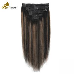 China Straight Invisible Clip In Hair Extensions Human Ponytail Piano Color on sale