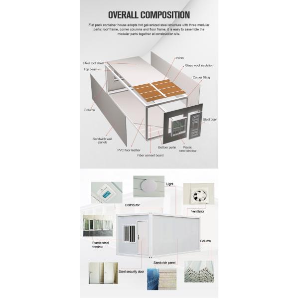 Construction Modular Prefabricated Luxury House Flat Pack Container With Installation