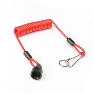 China Red Spiral Jet Ski Safety Lanyard Motor Engine Kill Stop Switch Cable on sale