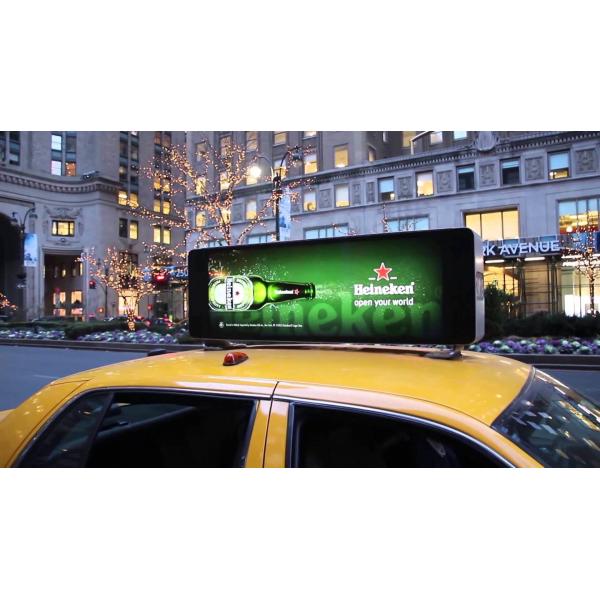 120W P5 5000nit LED Taxi Roof Signs 960x320mm Double Sides Display