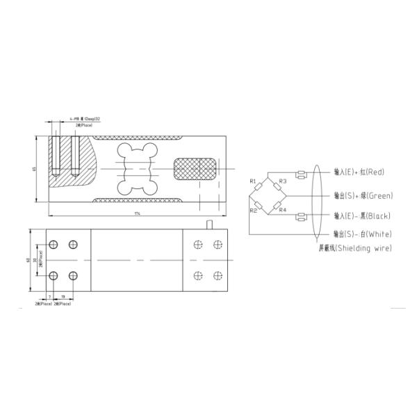 High Precision Platform Scale Aluminum Weighing Load Cell Single Point Cells