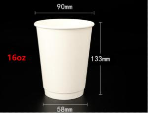 Cheap 16oz Disposable Paper Coffee Cups Recyclable Custom Coffee Paper Cups Bulk for sale