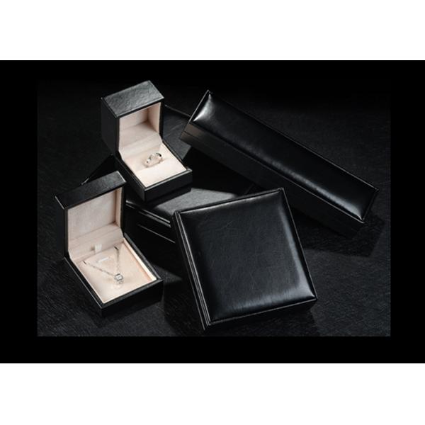 Portable Leather Travel Jewelry Case , Brown PU Leather Square Earring Jewelry Box