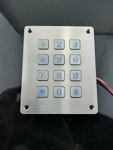 Cheap 3X4 Custom-made waterproof numeric metal membrane switch keypad for sale