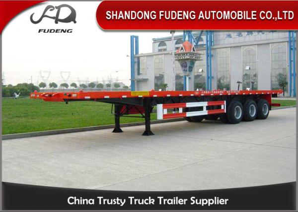 Quality 3 axles 20ft 40ft platform flatbed semi trailer shipping container trailers for sale wholesale