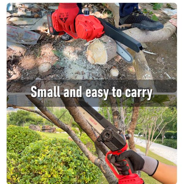 21V Hand-Held Cutting Machine Cordless Chain Saw 8 Inch Mini Electric Chainsaw For Wood Cutting