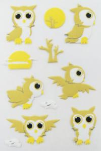 China Printable Birds Puffy Animal Stickers For Kids Gifts Custom Eco Friendly on sale