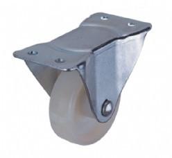 Quality light duty 2" rigid white PP caster USA style,  3 inch rigid industry steel casters caster silver wholesale