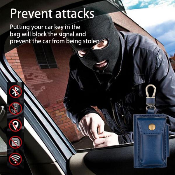 Anti Spying Signal Blocking Pouch , RFID Car Key Pouch For Executive Travel