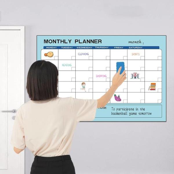 60x45" 48x36'' Custom Dry Erase Poster Board Wall Mounted Laminated PP Film