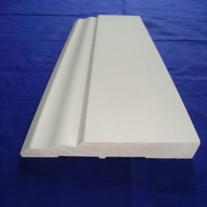 China Finger Jointed Pine Wood Baseboard , White Primed Colonial Baseboard 9/16 X 5 on sale
