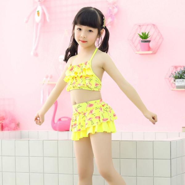Quality Baby Girls Two Pieces Bikini Set  Swimwear Beach Swimsuit Swimming Suit for Children wholesale