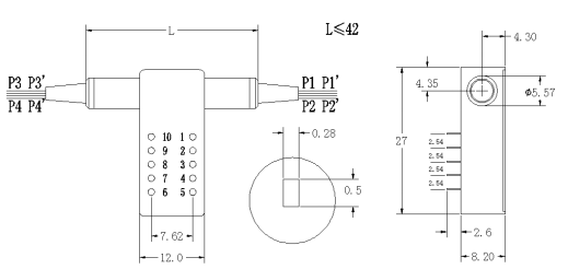 4-ports Opto-Mechanical Bypass Switch