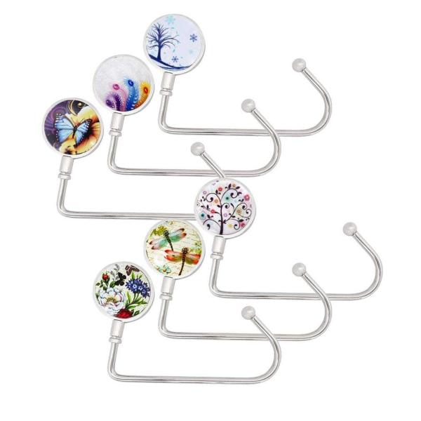 Table Bag Hanger Hook Foldable Zinc Alloy Material For Purse Long Handbag