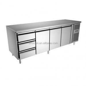 China Counter Freezer With Drawers Stainless Steel Freezer Kitchen Equipment Refrigerator Commercial Use on sale