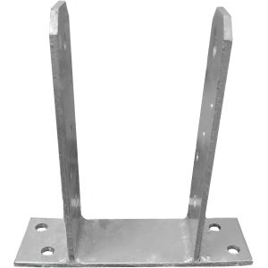 Cheap T Type Foot Shaped Steel Concrete Fence Post Anchors Galvanised 100 X 200 X 50mm for sale