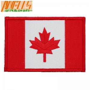 Cheap Canada Flag Embroidered Patch Canadian Maple Leaf Iron On Sew On National Emblem Embroidery for sale