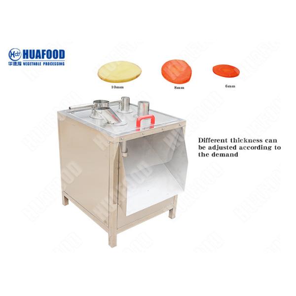 Automatic Fruit And Vegetable Processing Line 1.5KW Potato Chips Slicing Machine