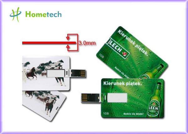 Quality Green 1GB Plastic Credit Card USB Storage Device For Christmas Gift wholesale
