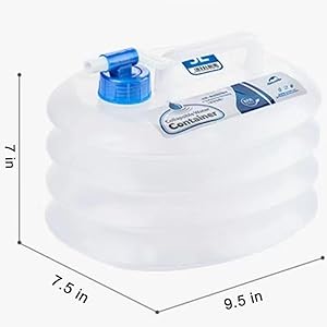 Gallon Premium Collapsible Water Containers: Large Capacity Food - Grade LDPE, BPA - Free, Ultimate For Camping & Hiking. With A Patented Leak - Proof