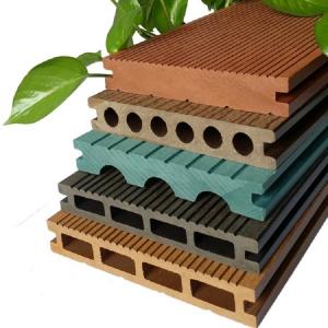 China 3D Model WPC Hollow Decking Strong Temperature Adaptability Eco Wood Composite Decking on sale