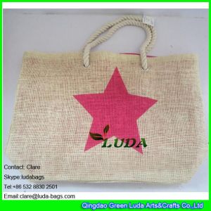 Buy cheap LDZB-019 cheap wholesale tote bag star printed paper beach straw handbags from wholesalers
