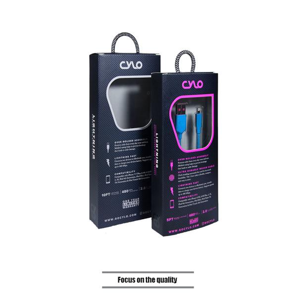 4C Printing Pantone USB Data Cable Packaging Box Custom Logo