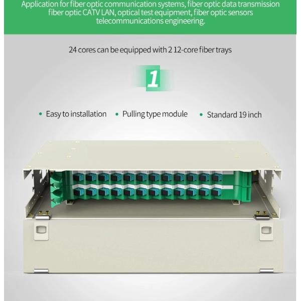 12F 24F Odf Fiber Optic Patch Panel Splicing Rack Mount Distribution Frame