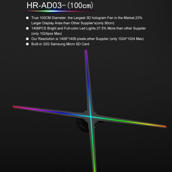 1 Meter Hologram Image Projector , Holographic Projection Device Balck Color