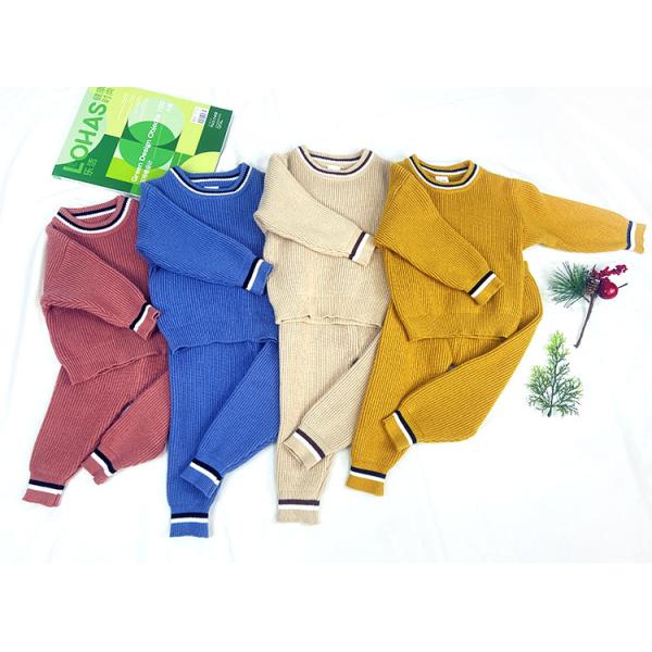Unisex 2 Pieces Set Ribbed Knit Sweater Infant New Born Newborn Clothes Baby Girl & Boys' Clothing sets for Winter