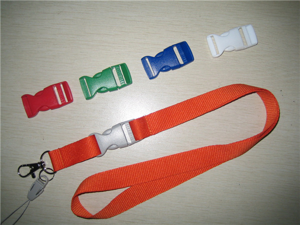 polyester neck strap with plastic detachable buckle, polyester quick release neck lanyards