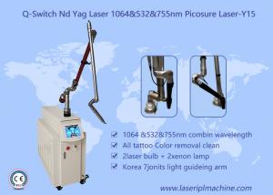 China Q Switch ND YAG spot removal pigment removal picosecond laser tattoo removal  532/ 755/1064nm on sale