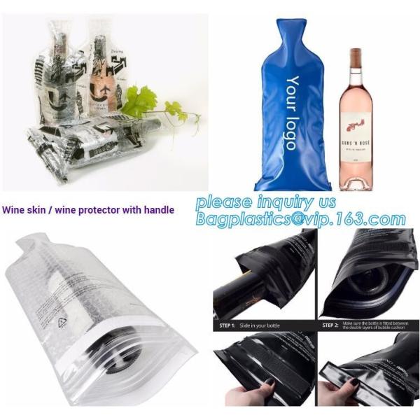 Bottle Protector Bubble Travel Bag,Travel Trip Bag With Bubble Inside And Double Zip lockks,Sleeve Travel Bag - Inner Skin