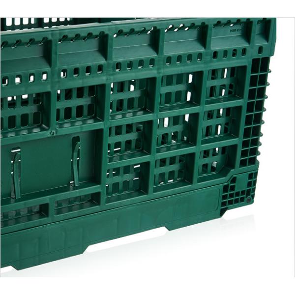 Vented Foldable Fruit And Vegetable Plastic Crates Loading Capacity 20kg