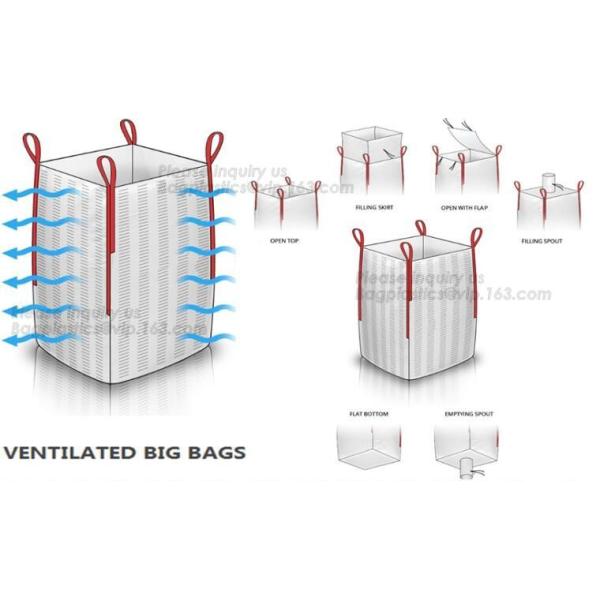high capacity document pouch 1700kg extra strong circular woven polypropylene industrial big bags 1000kg, BAGEASE PACKAG