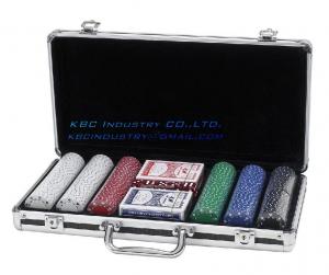 Cheap POKER CHIP SET-CHIPS, 2 DECKS OF CARDS, AND DEALER/BLIND CHIPS-STURDY CASE!! for sale