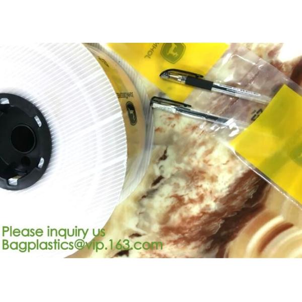 custom design degradable clear self adhesive seal plastic auto bag,Bag sealing pre-opened poly bags on a roll,transparen