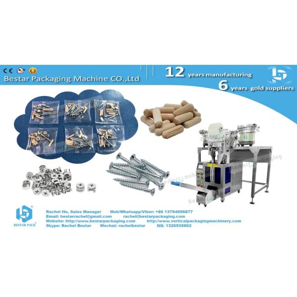 Bestar counting packing machine with three vibrations for hardware pack in pouch with euro hole