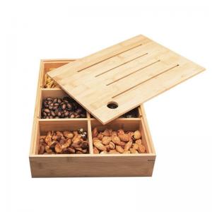 China Square Removable Lidded Wooden Box For Dry Fruit Storage 41*31*24cm on sale