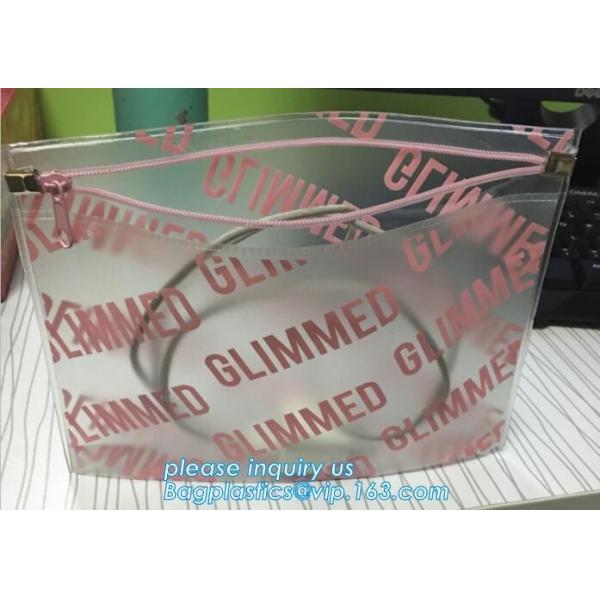 Biodegradable Customised printing Clear PVC Cosmetic Standup k Pouch,Toiletries Cosmetic Pvc Pouch With Marble Dig