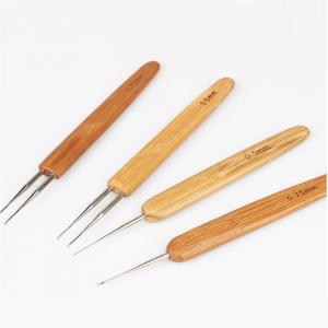 Cheap Set Bamboo Knitting Needle Crochet Hook Light Double Pointed Bamboo Knit for sale