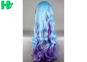 Cheap Colorful Curly Natural Looking Synthetic Wigs Women Non Flammable for sale
