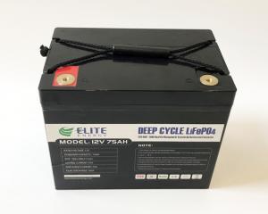 Cheap Deep Cycle 12V 75Ah Rechargeable Lithium Battery 960Wh Energy for sale