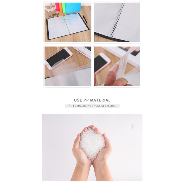 Pocket Striped A4 PP Folder for Information Display School and Office Organization