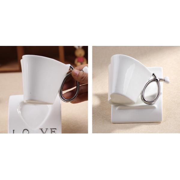 cute ceramic coffee mug with plate