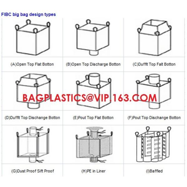 high capacity document pouch 1700kg extra strong circular woven polypropylene industrial big bags 1000kg, BAGEASE PACKAG