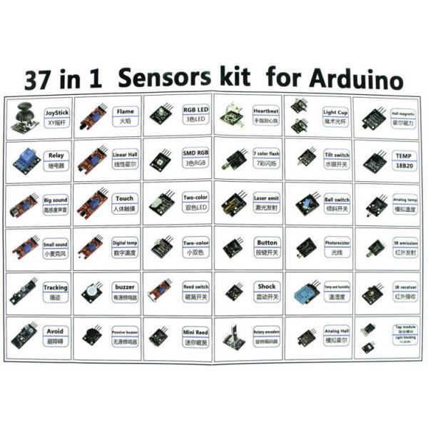 Diy Electronic Arduino Starter Kit 37 in 1 Sensor Module Shield Compatible Sensor Module